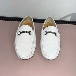 FARANZI Rover White Fashion Driving Shoes Slip-on Moc-Toe Men's 14 Casual Loafer